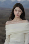 SWAYING/KNIT Water Soluble Wool Lapel SW22AW1T14 White PS50